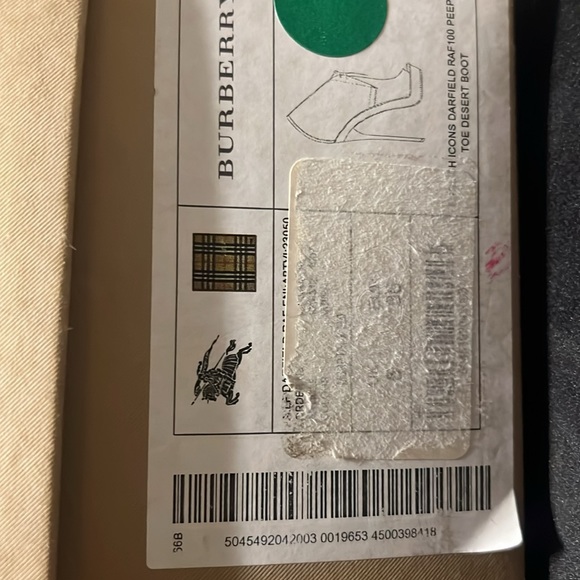 Burberry English Icons Darfield RAF 100 Peep Show Desert Bootie EU 39.5 - Picture 9 of 9